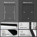 HeyBlinds 100% Blackout Light Blockers for Window Shades and Blinds, PVC Side Tracks Blocking Light Along Two Sides of Blackout Shades, Light Blocking Strips for Bedroom Nursery, White, 57'', 4pcs, 1.3"W x 57"H