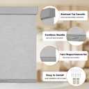 Persilux Light Filtering Shades for Indoor Windows Shades Pull Down Cordless Roller Shades with Striped Jacquard Fabric UV Protection Roller Blinds for Windows Home Office, Light Grey 58" W x 72" H