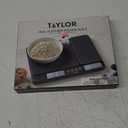 Taylor Dual Platform Food Kitchen Scale, Digital Grams and Ounces for Weight Loss, Baking, Cooking, Meal Prep, Spices, and Coffee, Backlit Display, Glass Platforms, 15lb, and 16oz Capacity, Black
