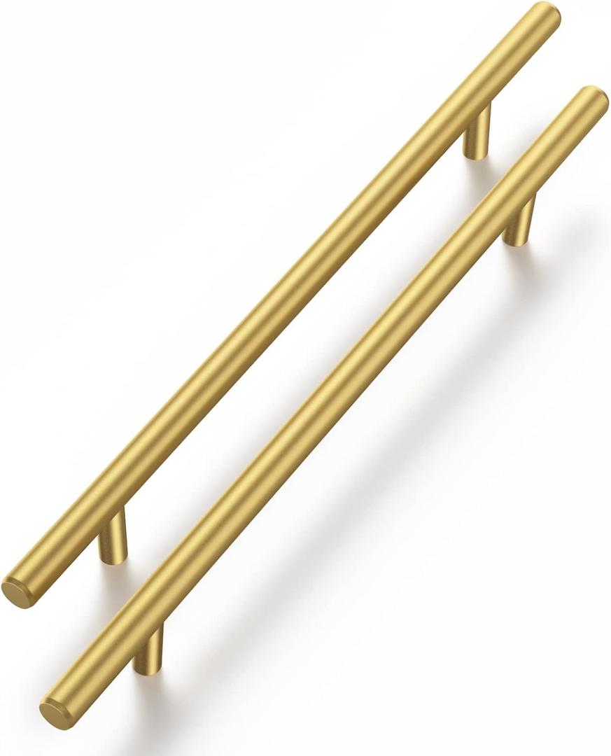 Haliwu 30 Pack Cabinet Handles Brass Gold Cabinet Pulls 7-1/2 Inch Hole Center Drawer Pulls Modern Bar Dresser Handles for Bathroom Kitchen Bedroom (7-1/2 inch hole center, Brass Gold)