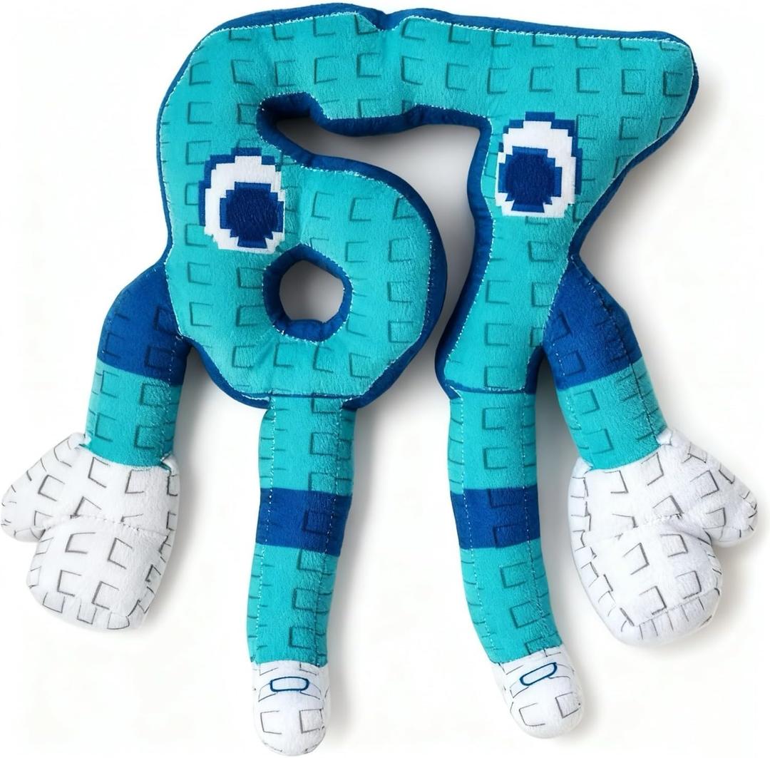 Brainrot Six Seven Plush Brainrot 6 7 Plush Blue Style 10 inch (67 Blue)