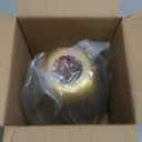 4 Pack Pendant Light Shade, Etched Chrysanthemum Metal Lampshade, 1-5/8" Fitter, 5.12" Height, 6" Diameter, Fits for Lamp Shade Ceiling Fan Light Covers Replacements, Electroplated Bronze Inside Gold