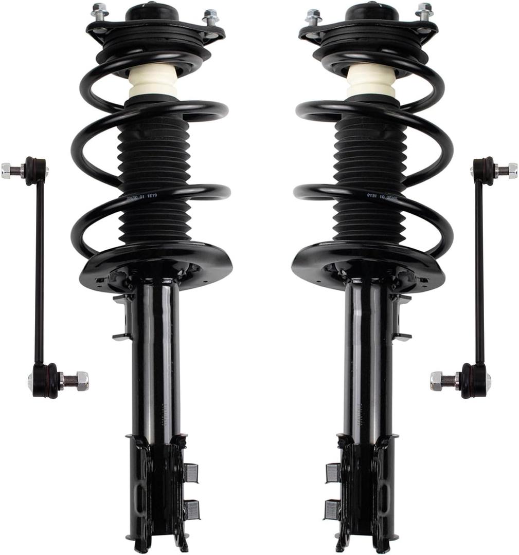 TRQ Front Suspension Kit Complete Strut & Coil Spring Assembly Sway Bar Stabilizer Link Compatible with 2012-2014 Hyundai Sonata 2012-2015 Kia Optima