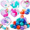 JOYIN 30 Packs Valentines Day Gift Cards with Rainbow Slime Stress Relief Fidget Toy for Classroom Exchange Prizes, Valentine Party Favors, Classroom Exchange Gifts