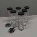 [6 Pack] 20 Oz Glass Juicing Bottles w Airtight Lids - Reusable Drinking Jars w Scale Marker, Travel Water Cups - Tall Mason Jar for Kombucha, Vanilla Extract(Extra 2 Lids)