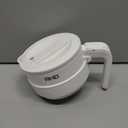 Travel Foldable Electric Kettle, 700ML Hot Water Kettle with Multifunctional Panel, Collapsible Small Boiling Water Kettle with Keep Warm & Delay Start, BPA-Free, 600W, 304 Stainless Steel, White