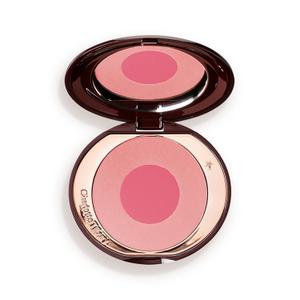 Charlotte Tilbury Cheek to Chic Powder Blush - Two-Tone Cheek Makeup with a Radiant, Luminous Finish - Buildable Color that Smooths, Buffs & Blends for a Light Reflecting Glow (Love Is The Drug - cool pink)