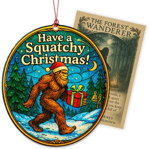 2 x Funny Christmas Ornaments - Bigfoot Gift - Big Foot Sasquatch Gift - Sasquatch Gifts - Bigfoot Ornament - Christmas Ornaments 2025 - White Elephant Gifts - Xmas Tree Funny Decoration (B2)