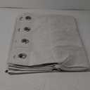 Natural 100% Blackout Linen Curtains for Bedroom Black Out Curtains 84 Inch Long 1 Panel Extra Wide Farmhouse Window Curtain for Living Room,Grommet Room Darkening Drapes,100" W x 84" L