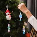 Christmas Nutcrackers Ornaments: 8Pcs Candy Resin Hanging Nutcracker Figures, Pastel Nutcracker Decor for Christmas Tree Candy Colored Nutcracker