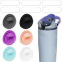 6Pcs Adhesive Strips Compatible with Owala Freesip Sway Tumbler 30oz 40oz Water Bottles, Silicone Seal & Ring Set, Leak-Proof Stopper Insert and Cap Seal Replacement Accessories