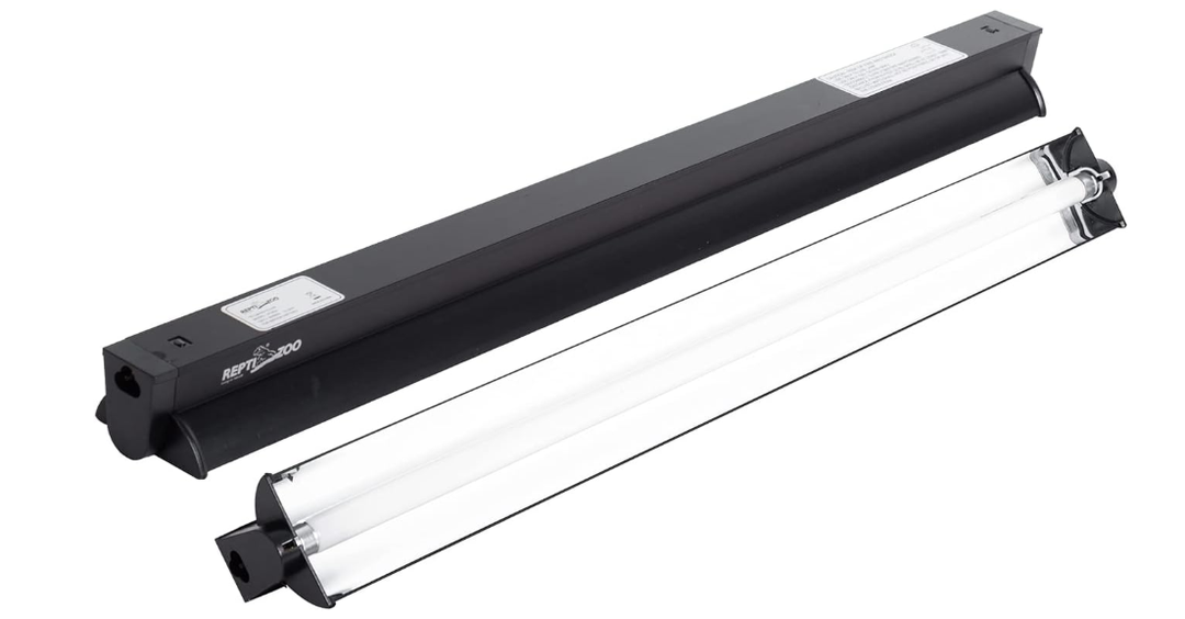 REPTI ZOO T5 HO UVB Lighting Combo Kit, Terrarium Hood Comes with Desert 10.0 UVB T5 Lamp (24W)