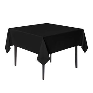 sancua Small Square Tablecloths 36x36 Inch - Black Table Cloth for Square or Round Tables, Washable Polyester Fabric Table Cover for Nightstand End Bedside Tables