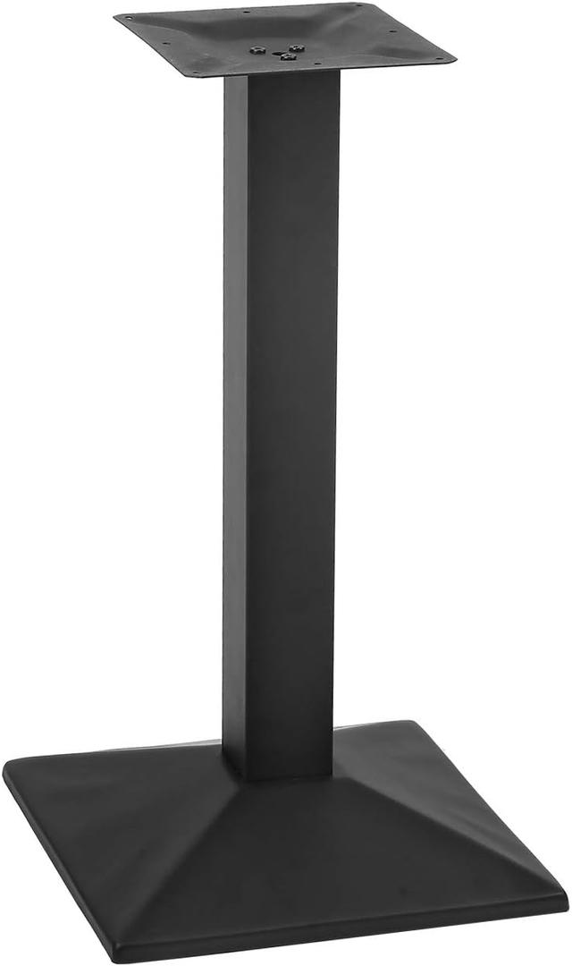 MBQQ Industrial 15.7" x 15.7" Rectangle Restaurant Table Base with 3'' Side Length Square Columns,28Height Furniture Legs