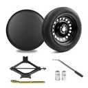 Gleyi Spare Tire Kit Compatible with 2012-2026 CRV, 2020-2026 CRV Hybrid - Includes 18x4 Black Rim, 155/90R18 Spare Tire, 29” Rolling Diameter, Includes car Jack kit and Spare tire Bag.