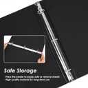 EOOUT 1 inch 3-Ring Binder 12 Pack Black and White with 2 Pockets Inside, Fits 11 x 8.5 Inch Paper with 175 Sheets Capacity, for Office, Home, School Project