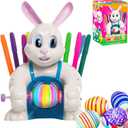 JOYIN Motorized Easter Egg Decorator Kit, Easter Busy Bunny Egg Spinner Whirler Decorating Machine with 10 Non-Toxic Markers for Kids Craft Activities (Blue)