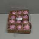 Liliful 12 Pcs Christmas Ball Ornaments Christmas Tree Decorations Shatterproof Foam Glitter Balls Hanging Xmas Tree Ornaments for Home New Year Holiday Indoor Outdoor Party Decor(Pink,2.76 Inch)