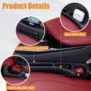2 x Car Seat Gap Organizer,Seat Gap Filler with Seat Belt Holes,Universal Fit for SUV/Truck/Pickup(Black, 2Pack)