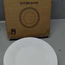 8.5 inch Basic White Melamine Plastic Beaded Salad Plate Set of 6, BPA Free, Chip & Break Resistant, Lightweight, Great for Dining, Weddings & Everyday Meals