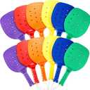 Plastic Paddleball Racket PE Equipment for Elementary School with Lanyard Classes Equipment, 15.2 x 7.5 Inches