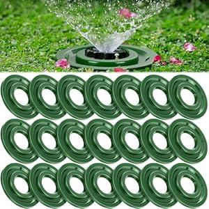 Ziliny 20 Pcs 5" Sprinkler Spray Guard Donut Plastic Sprinkler Guard Head Protector Lawn Covers for Outside, Prevent Grass from Blocking, 1.75" ID/ 5" OD