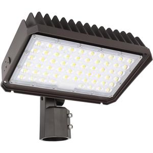 kadision 150W LED Flood Light with Dusk-to-Dawn Photocell, 150W-100W-75W Adjustable 130lm/W 5000K Daylight 100-277V IP65 Waterproof, Slip Fitter Mount LED Parking Lot Light, ETL Listed