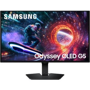 Samsung 27 Odyssey OLED G5 (G50SF) QHD & QD-OLED Gaming Monitor, 180Hz Refresh Rate, 0.03ms (GtG) Response Time, NVIDIA G-Sync Compatible, AMD FreeSync, LS27FG500SNXZA
