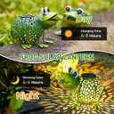 Solar Lanterns Outdoor Waterproof, 2 Pack Frog Solar Lights with Auto On/Off for Garden Yard Pathway Table Decor,2025 Gardening Lovers Mom Gifts