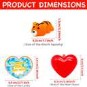 28 Pack Valentines Day Gifts for Kids Classroom Mochi Squishies Fidget Toys Filled Heart with Valentines Cards for Kids School, Valentines for Class Valentines Exchange Cards Party Favors Prizes