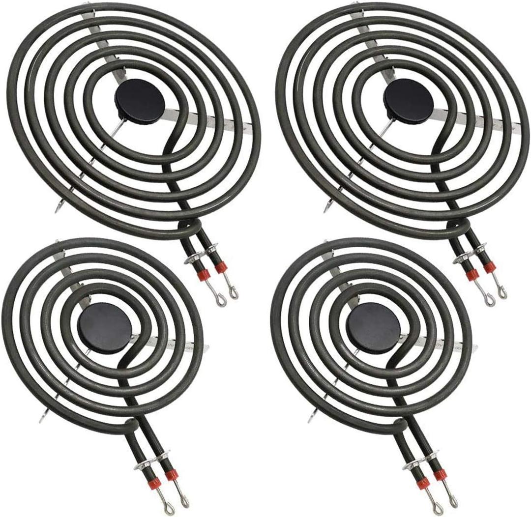 MP22YA Electric Range Burner Element Unit Set - Replacement for Ken-more Whirlpool May-tag Hardwick Norge Ranges/Stoves - Include 2 pcs MP15YA 6" and 2 pcs MP21YA 8" by Beaquicy