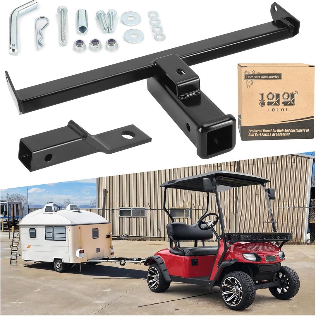 10L0L Golf Cart Bumper Trailer Hitch Suitable for EZGO RXV 2008+ Models,Trailer Hitch Fit for Golf Cart Backseat Footrest