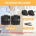 Hycline Mountain Bike Tires Set: 2 Pack 26/27.5/29x2.4 Inch Heavy Duty Folding Replacement Bicycle Tires, All-Terrain High-Density Bicycle Tires with Inner Tubes Schrader Valves and Tire Levers