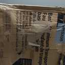 Medline Lightweight Foldable Transport Wheelchair with Handbrakes and 12-Inch Wheels, Blue Frame, Black Upholstery