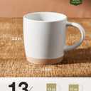 famiware Coffee Mugs for 4, 13 oz Mug Set, Dringking Cup with Handle for Coffee, Tea, Cocoa, Milk, Milkyway Serise, White