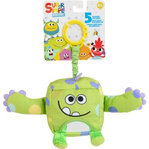 Super Simple WowWee Sensory Plush Monsters Hugo (Green) with 5+ Sensory Features (Ages 0+)