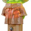 STAR WARS LED Night Light, Baby Yoda Figure, Plug-in, Dusk to Dawn Sensor, Mandalorian, Grogu, UL-Certified, Cute Nightlight for Kids, Bedroom, Bathroom, Hallway, Game Room, Gifts, 53233