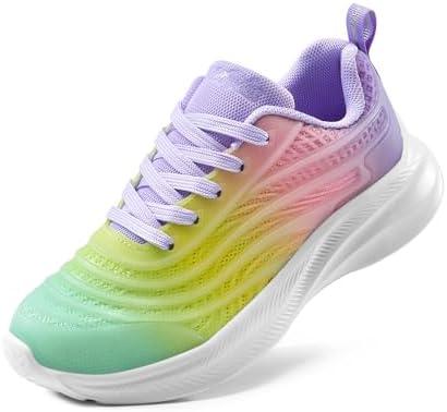 DREAM PAIRS Girls Boys Shoes Kids Lace up Tennis Sparkle Glitter Athletic Running Sneakers. Size 1