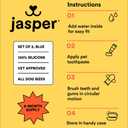 Jasper Dog Toothbrush, 360 Dog Tooth Brushing Kit, Finger Toothbrush, Cat Tooth Brush, Teeth Cleaning, Pet Tooth Brush for Small & Large Pets, Pet Toothpaste Not Included, 2-Pack Blue