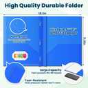 IJIGU 2 Pocket Folders with Prongs and Clear Front Pocket, Bulk 144 Pack
