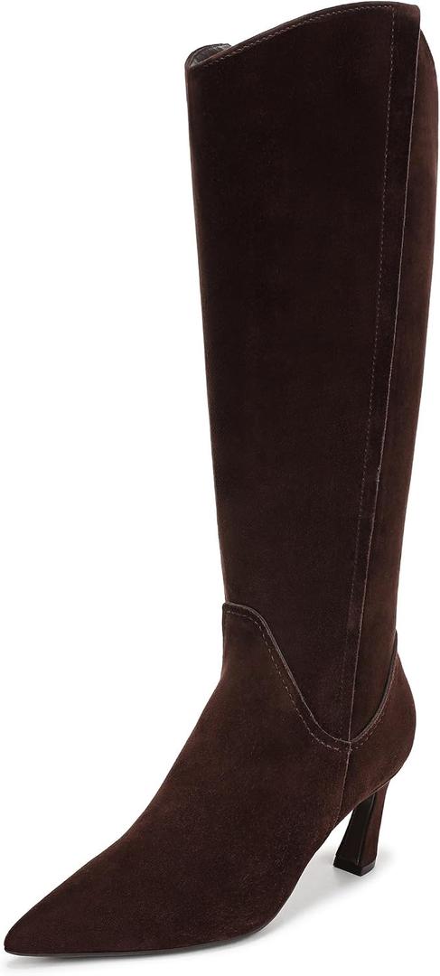 Naturalizer Women's Emily Knee High Boot Chocolate Bar Brown Leather 7.5 M