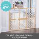 Toddleroo by North States - Quick-Fit Oval Mesh Wooden Baby Gate: Pressure Mounted Baby Gate for Doorways - Adjustable 26.5 to 42 Inches Wide - 23 Inches Tall