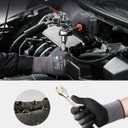 DULFINE Safety Work Gloves for Men & Women, MicroFoam Nitrile Coated Nylon Black Grip for General Purpose, 3/6/12/36 Pairs