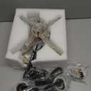 Plug in Chandelier with 16.4ft Cord,On/Off Switch,4-Light,Wood Color,Orb Wood Farmhouse Light fixtures,Outdoor Chandelier for Gazebo, Kitchen Island Dinning Foyer Entryway