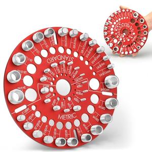39 Nut and Bolt Thread Checker - Bolt Size Finder Standard and Metric Bolt and Nut Identifier 21 Standard & 18 Metric Thread Identifier Gauge with Hanging Hole (Circle Shape)