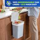 PLASTIC PRINCE 5-Gallon Compostable Trash Bags Biodegradable Trash Bags, 19.5" x 23" 0.7 Mil Can Liners 12 Rolls of 25/Roll, 300/Case