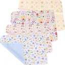 4pcs Pack Monvecle Baby Infant Cotton Waterproof Changing Pads Washable Resuable Diapers Liners Mats Small 18"x12"