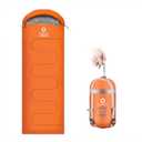 ECOOPRO Warm Weather Sleeping Bag - Portable, Waterproof, Compact Lightweight, Comfort with Compression Sack - Great for Outdoor Camping, Backpacking & Hiking-83 L x 30" W Fits Adults (Orange)