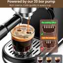 atatix Espresso Machine, 20 Bar Espresso Coffee Machine with Milk Frother