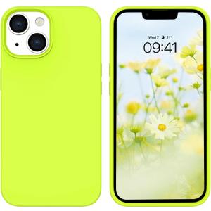 BENTOBEN Compatible with iPhone 14 Case, Liquid Silicone Gel Rubber Bumper Microfiber Lining Hard Back Shockproof Protective Phone Cover for iPhone 14 6.1",Hot Green
